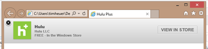 Hulu smart app banner example Hulu smart app banner example