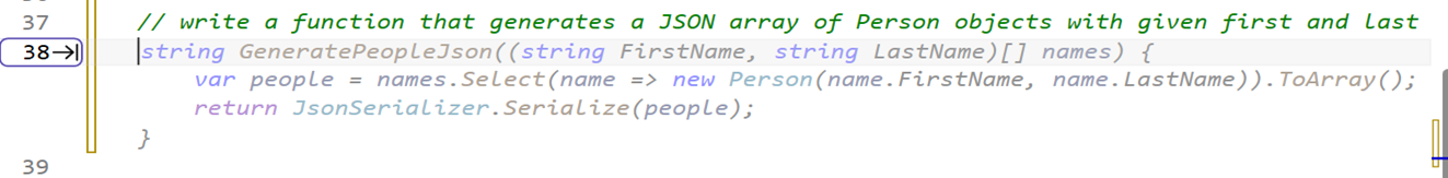 Comments as Prompt Image showing using comments as a prompt