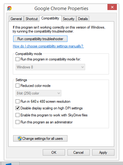 changing compatibility view on chrome