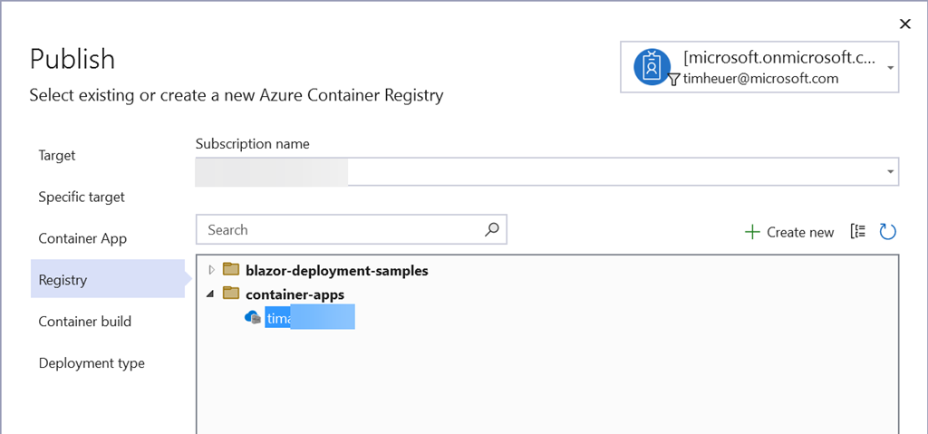 Visual Studio Publish dialog with Azure Visual Studio Publish dialog with Azure