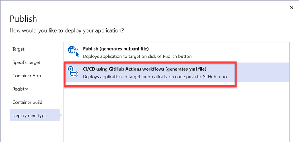 Publish using CI/CD Publish using CI/CD