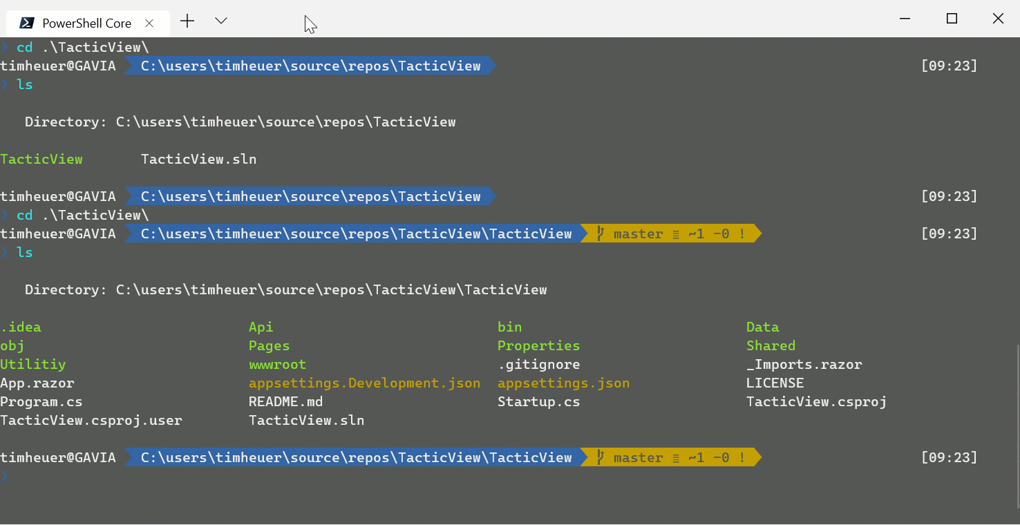 Animated GIF image of using Windows Terminal shortcuts
